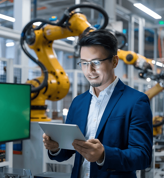 ERP dashboard on laptop