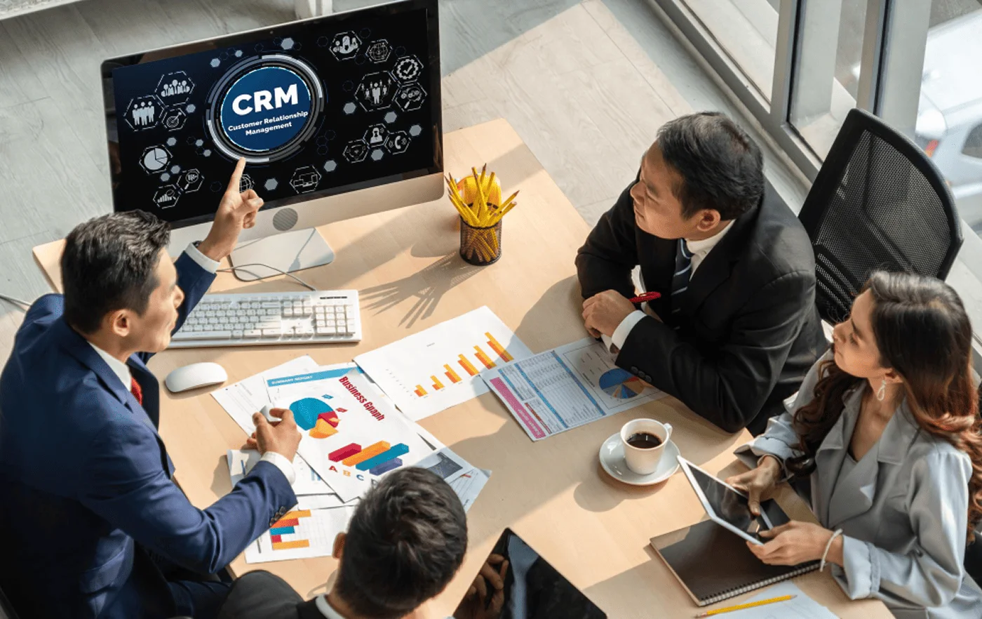 Custom CRM dashboard interface for manufacturing distributor